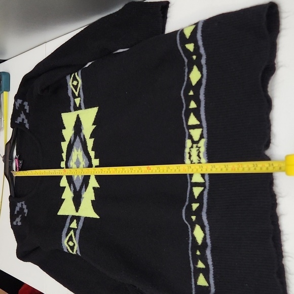 Saywhat Sweater Dress Size XL Aztec Black Yellow ish gray - Picture 6 of 9